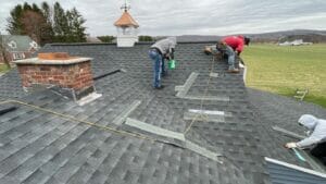 Roof Replacement in Progress by Keith Gauvin Roofing team