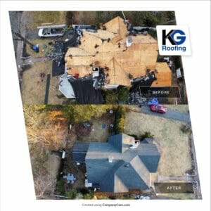 Residential Roof Replacement Before and After by Keith Gauvin Roofing